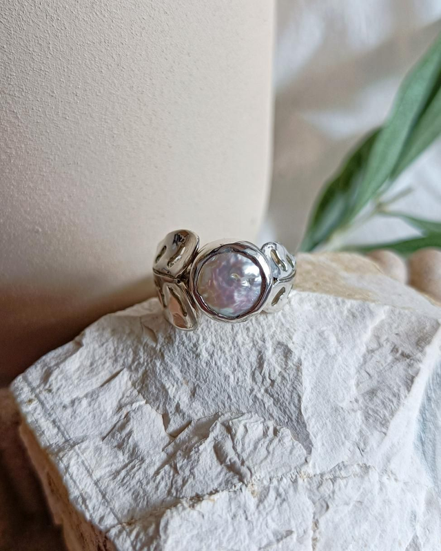 Anello Monstera e Perla