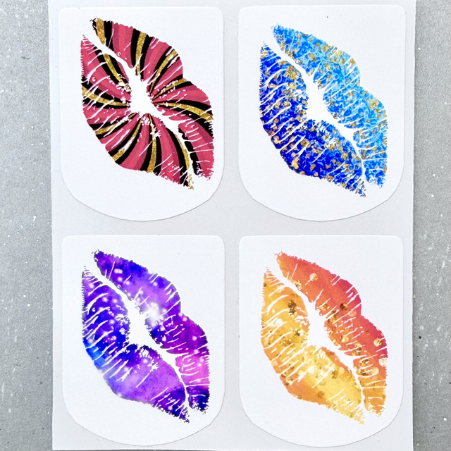 Lip Print Stickers (set of 4)