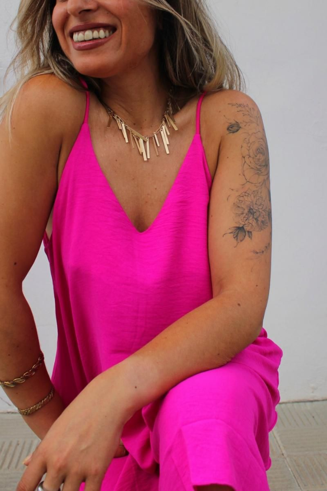 Vestido Corto Low Fucsia