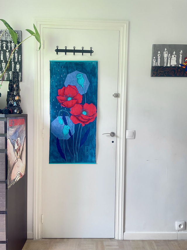 « Pavots de grand chemin » bleu