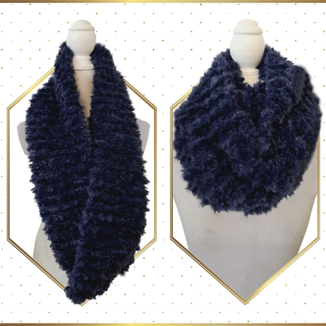 Echarpe circulaire Bleu