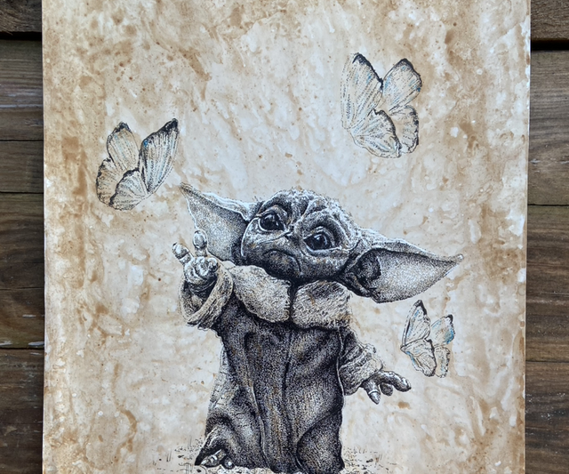 Grogu with the force 