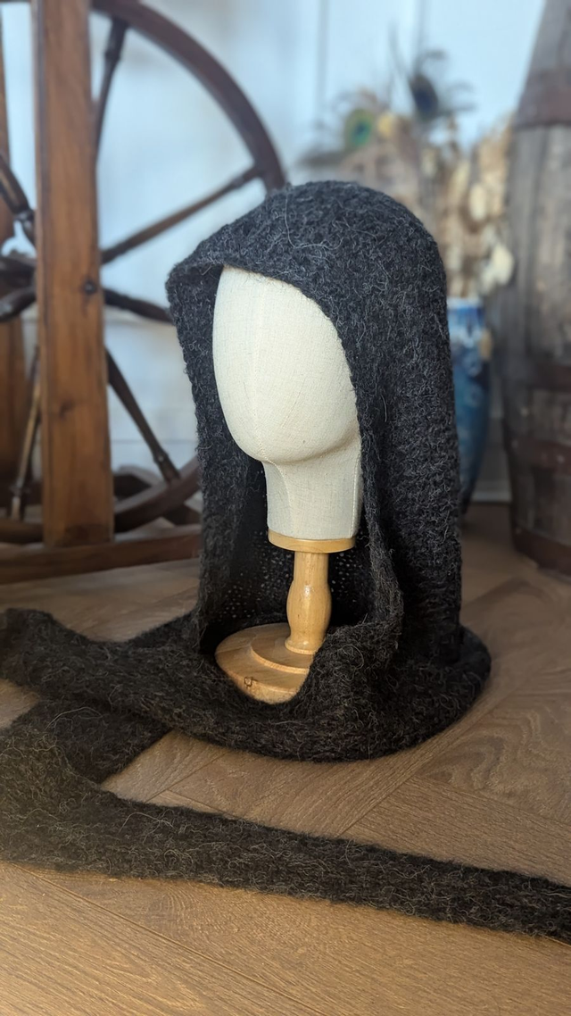 EN STOCK Capuche écharpe deux en un - La Capucharpe - alpaga merinos et soie