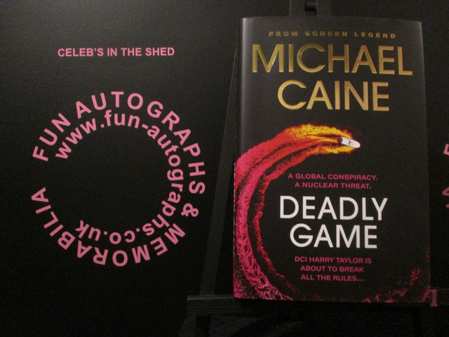 Michael Caine 'Deadly Game' Authentic Autographed Hardback Book (1)