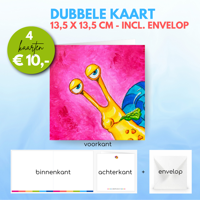 Slak | Dubbele kaart incl. envelop