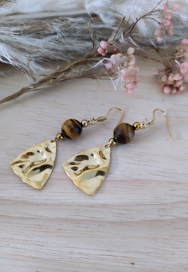 Boucles d'oreilles "Éternel" Oeil de tigre