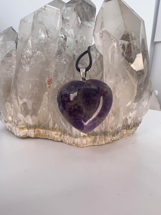 Pendentif coeur Améthyste