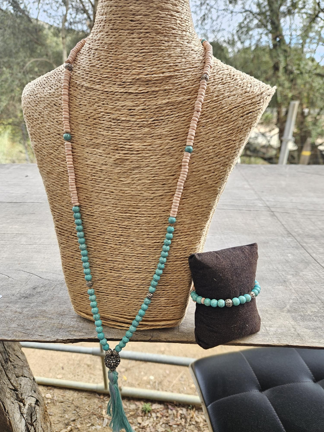 Parure turquoise et coco