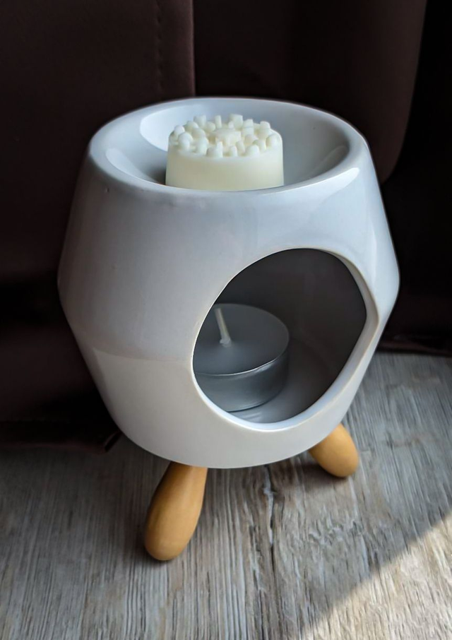 Bruleur &quot;Abstrait&quot; gris (+2 fondants offerts)