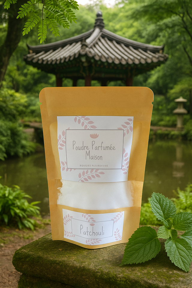 Poudre désodorisante, parfum &quot;Patchouli&quot;