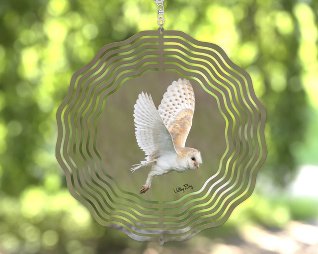 "Barn Owl in Flight" Wind Spinner    