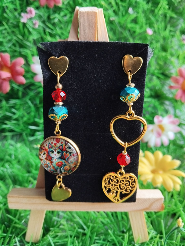 boucles d'oreilles chat