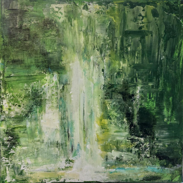 CASCADES EN FORÊT- 30x30cm