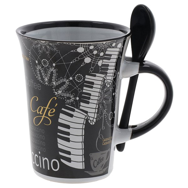 Homeware Music Themed Mug Keyboard
