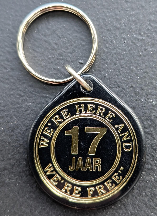 17 jaar plastic coin 
