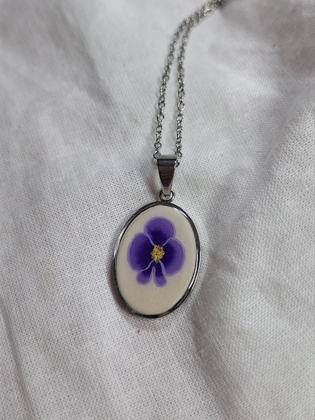Pendentif Flora - violet