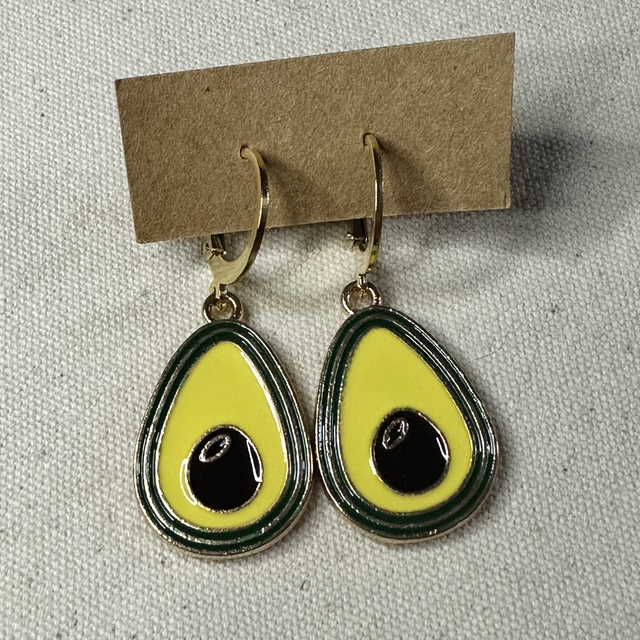 Avocado Huggie hoop earrings 