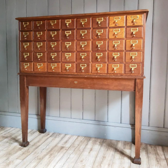 Antique Oak Libraco Drawers