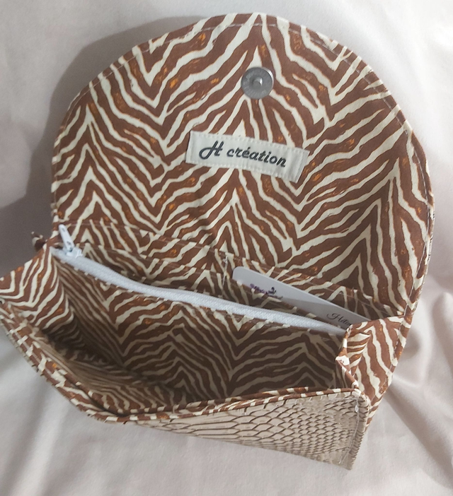 Portefeuille simili cuir marron