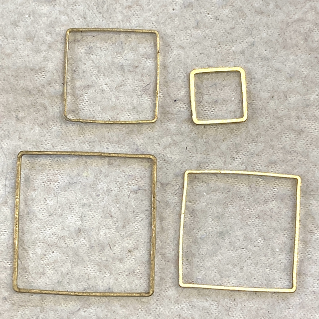 Square Shaped Brass Rings