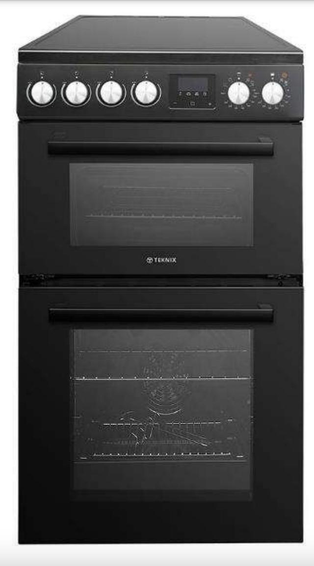 TKED54B, Ceramic Cooker, Double Oven, 50cm, Black