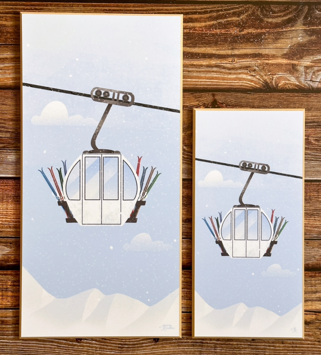 Tableau Télécabine blanche 🆕