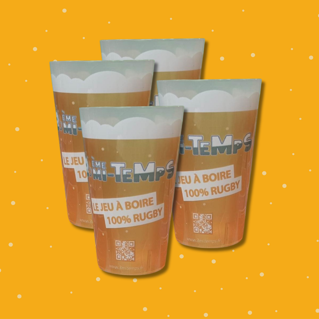 Lots de 4 EcoCup 3ème Mi-TeMpS (33cL)