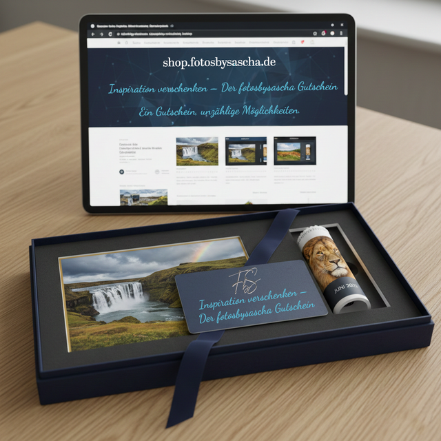 Inspiration verschenken – Der fotosbysascha Gutschein