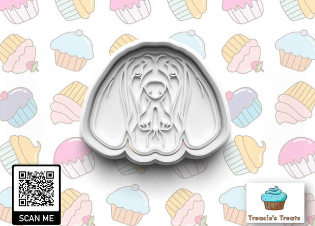 Bloodhound Head Fondant/cookie stamp with cutter