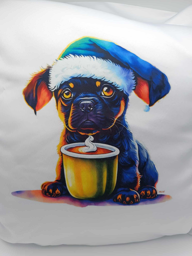 Coussin de Noël Chien