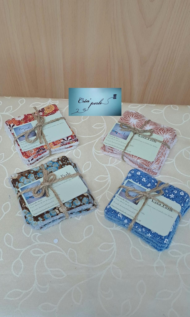 Lot de 5 lingettes micro éponge bambou 