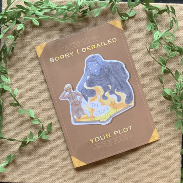 Sorry I Derailed Your Plot - A5 Greetings Card