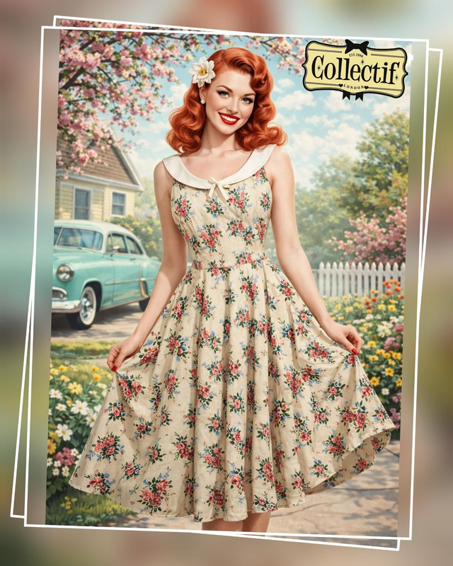 Robe Collectif Retro Floral T42/44