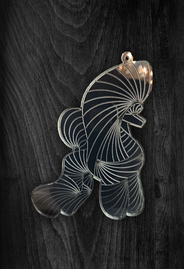 Acryl - Poodle Puppy Anthracite