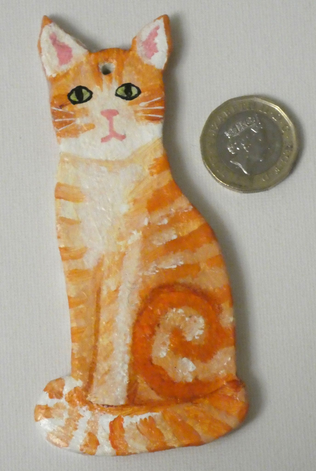 Wonderful "Animal Inspirations" Hanging Gift. "Ginger Tom". With an inspirational motto on the reverse.