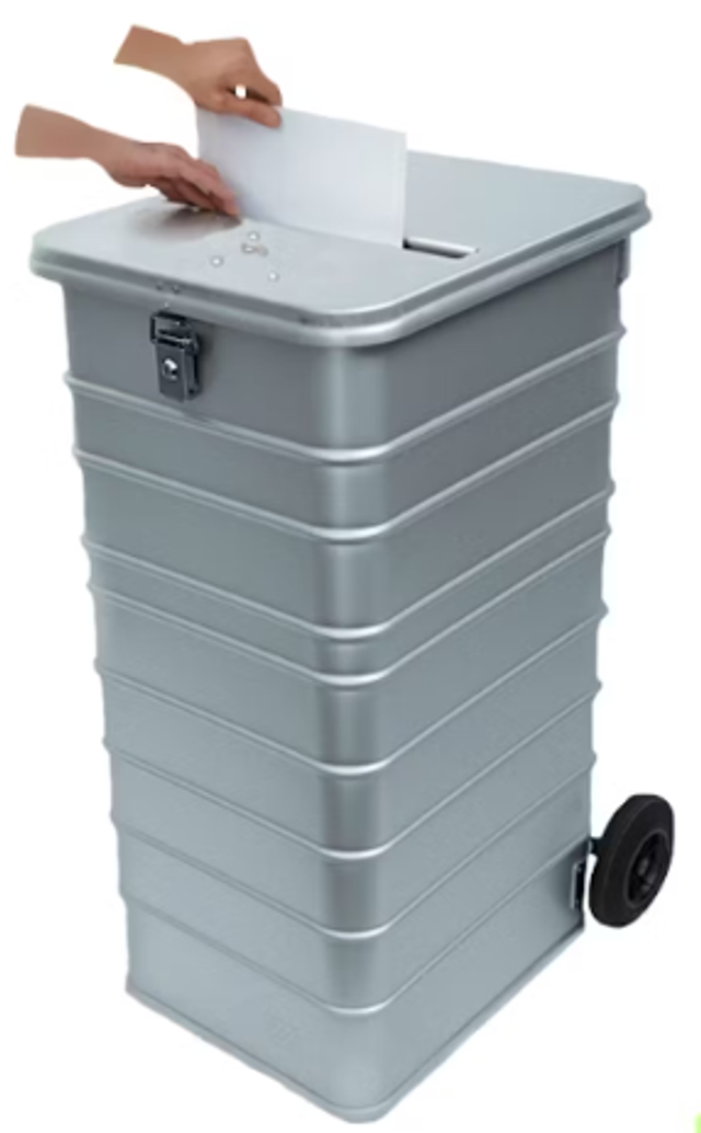 240L 2-Wheel Galvanised Metal Secure Waste Wheelie Bin
