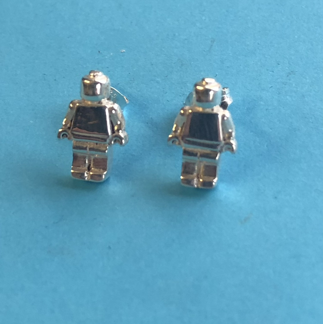 Lego mini figure earrings 