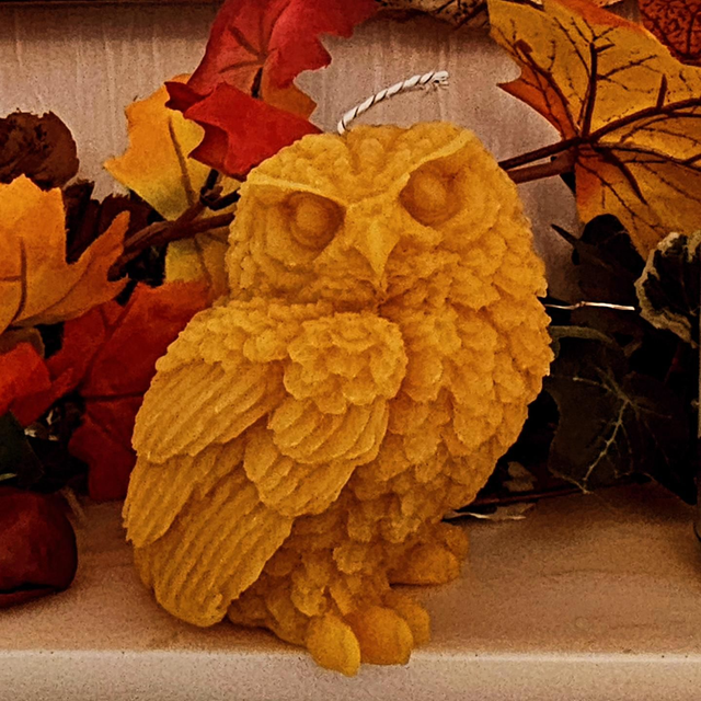 Beeswax Owl Candle