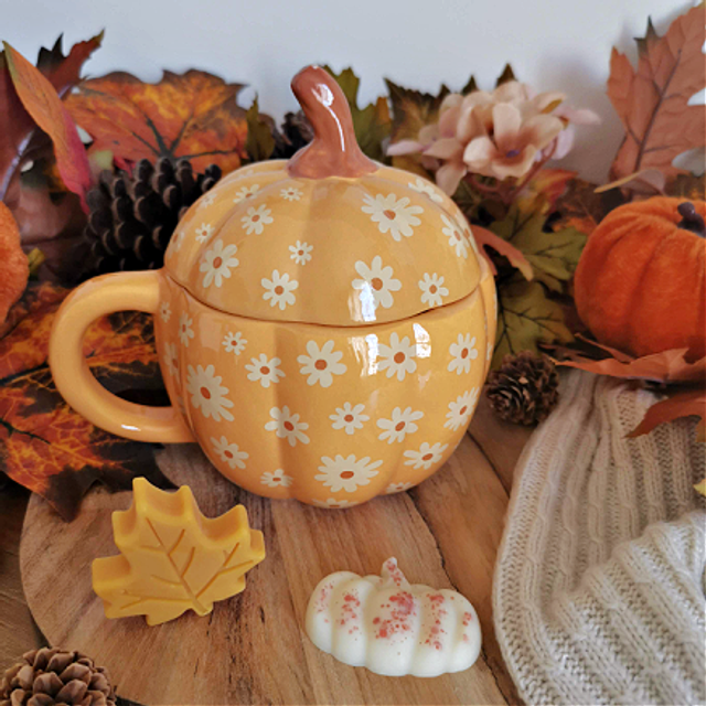 Mug citrouille floral groovy