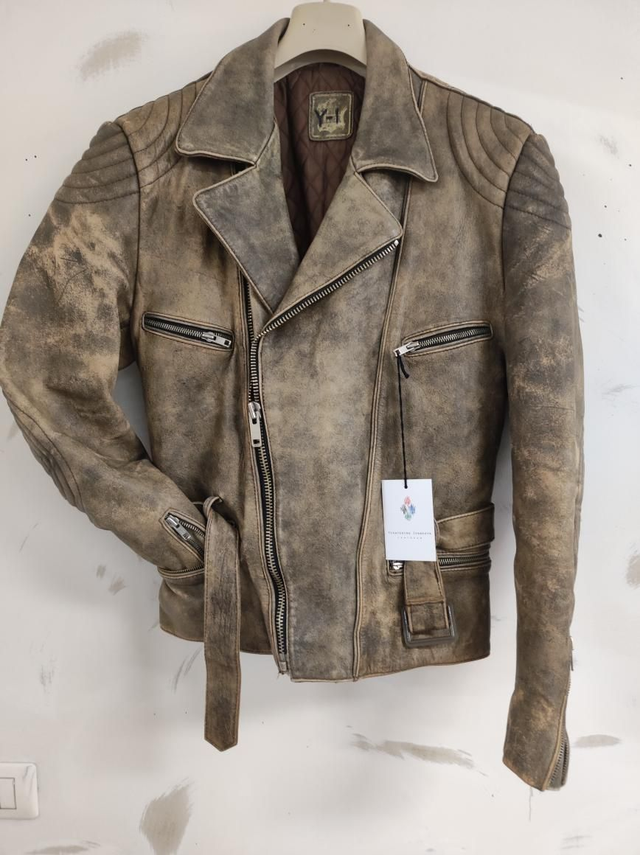Reworked leather chiodo jacket 