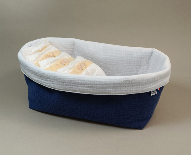 Paniers en double gaze unie couleur vive