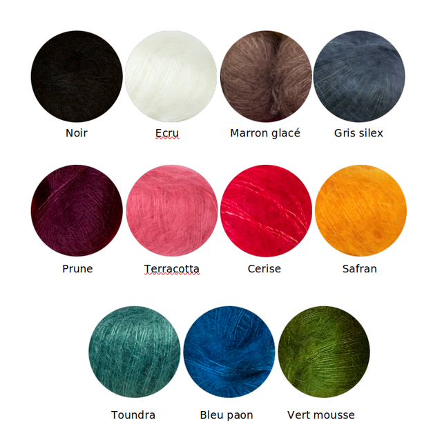 Echarpe tissée en mohair et soie