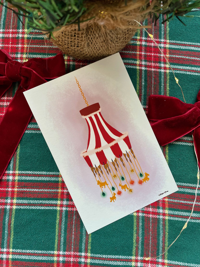 Carte de Noël – Le carrousel