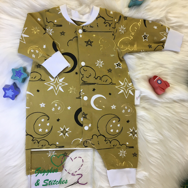 Moons and Stars Baby Romper