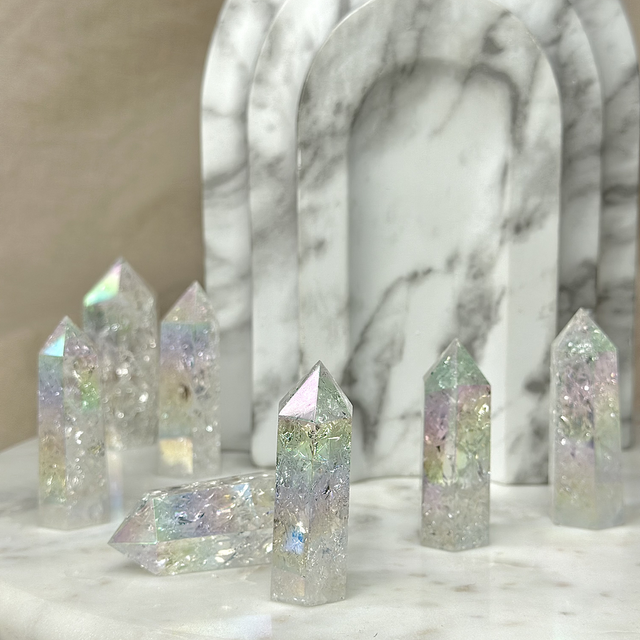 Angel Aura Fire &amp; Ice Quartz