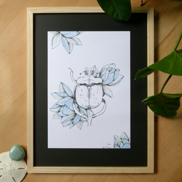 PRINT A4 – Lotus bleu