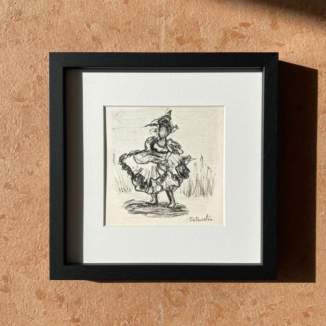 Fusain - danseuse de bèlè #4 - Martinique 