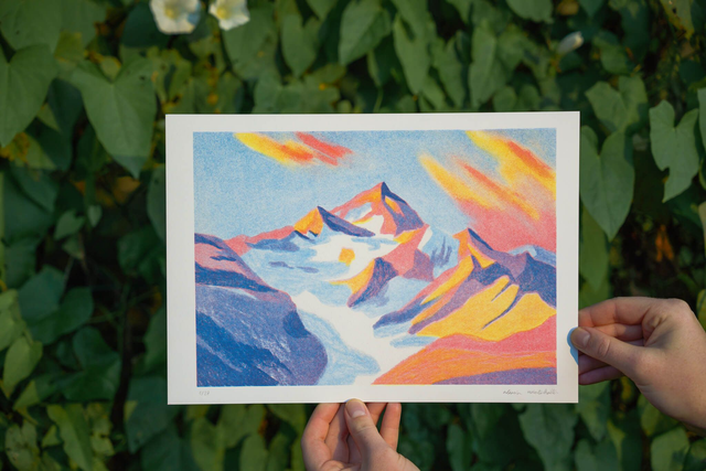 dent blanche riso print A4