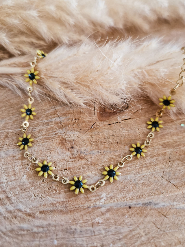 Bracelet "Tournesols" - Modèle doré