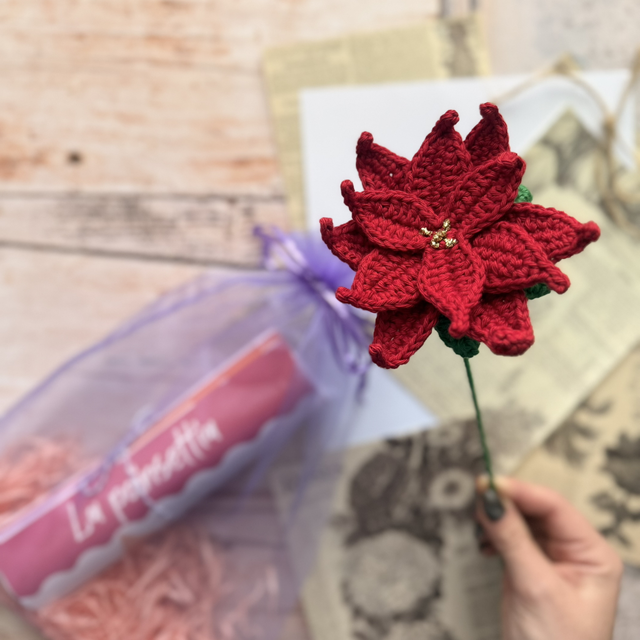 Kit crochet – La poinsettia (personnalisable)
